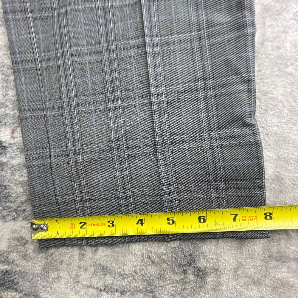 Brooks Brothers Regent Fit Dress Pants Mens 32x30 Gray Windowpane Plaid Wool - Picture 10 of 12